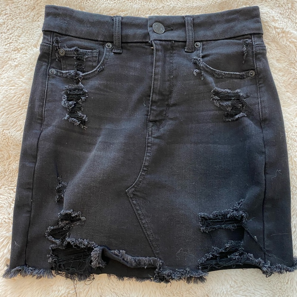 american eagle jean skirt